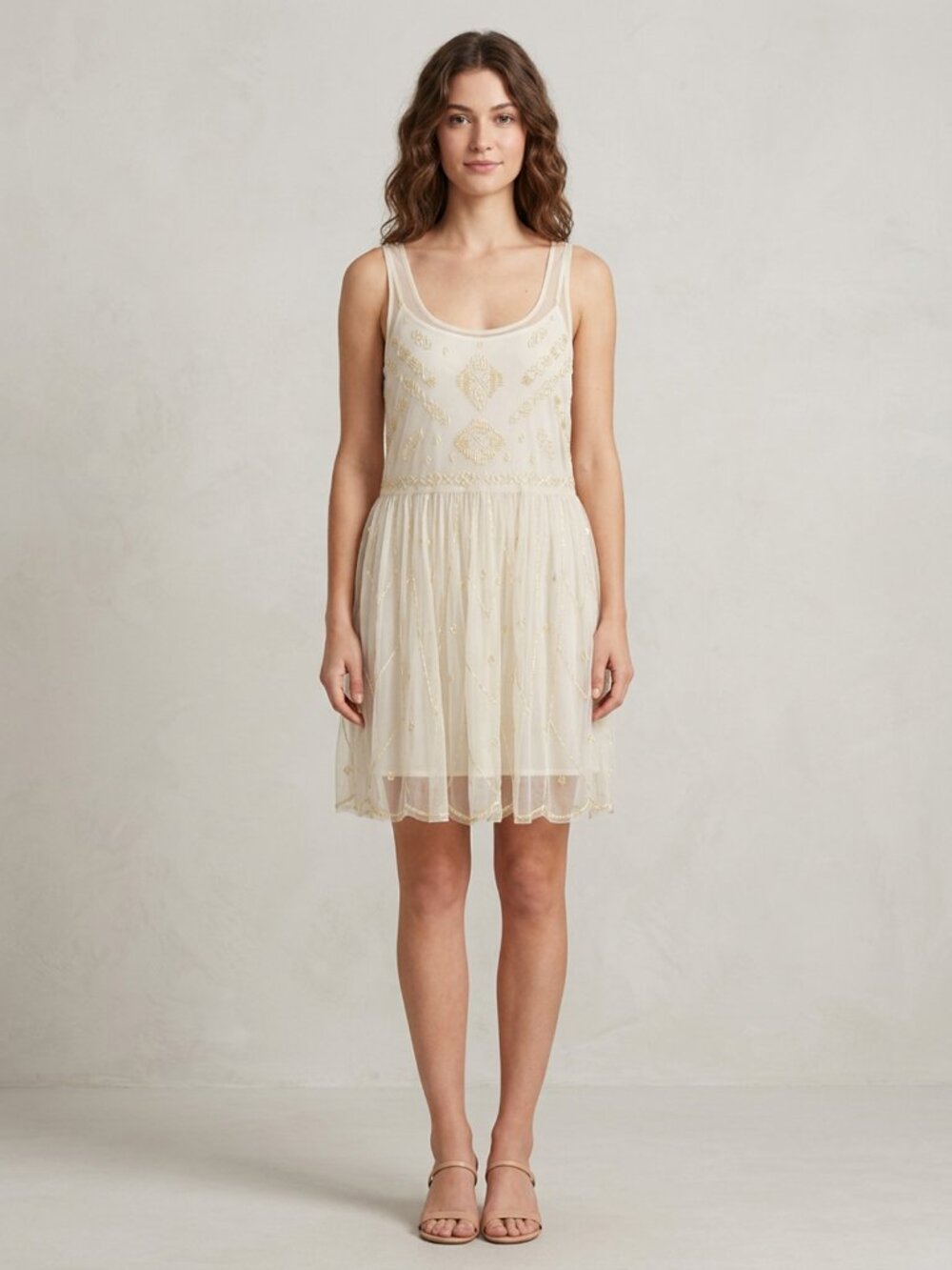 American Eagle Sheer Beaded Dress